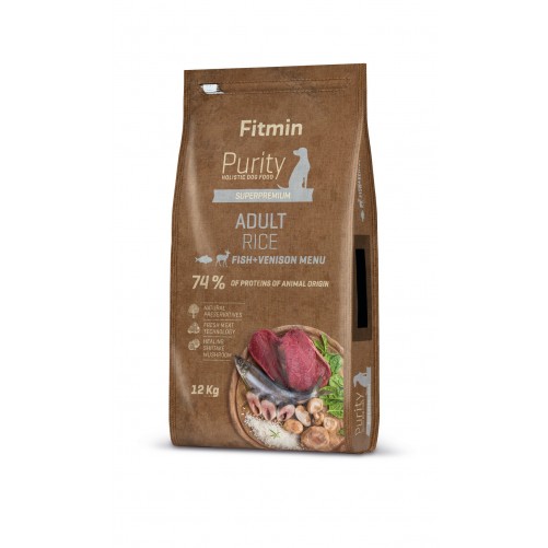 Fitmin Purity Rice Adult Fish&Venison 12kg