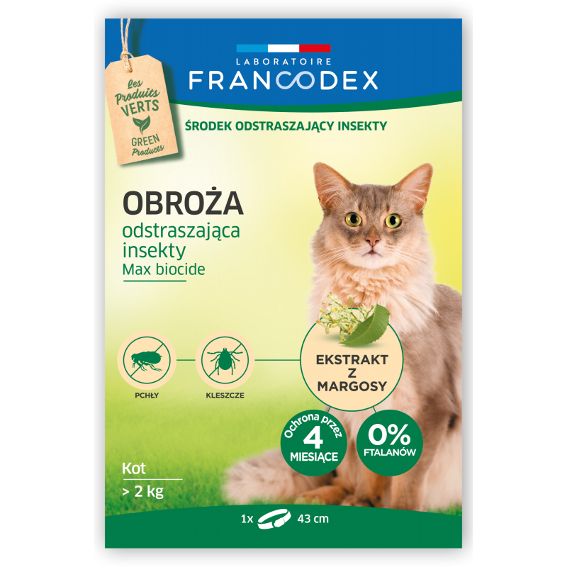 FRANCODEX Obroża dla kotów powyżej 2 kg