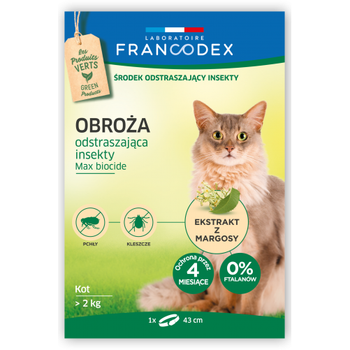 FRANCODEX Obroża dla kotów powyżej 2 kg