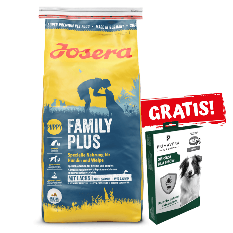 Josera Family Plus 15kg + obroża na pchły Primavera